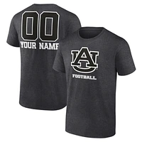 Men's Charcoal Auburn Tigers Personalized Name & Number Monochrome T-Shirt