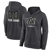 Women's Charcoal Auburn Tigers Personalized Name & Number Monochrome Pullover Hoodie