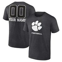 Men's Charcoal Clemson Tigers Personalized Name & Number Monochrome T-Shirt