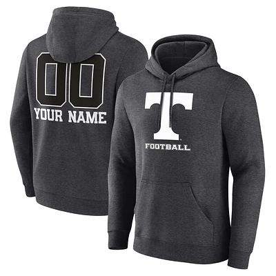 Men's Charcoal Tennessee Volunteers Personalized Name & Number Monochrome Pullover Hoodie