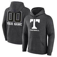 Men's Charcoal Tennessee Volunteers Personalized Name & Number Monochrome Pullover Hoodie