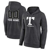 Women's Charcoal Tennessee Volunteers Personalized Name & Number Monochrome Pullover Hoodie