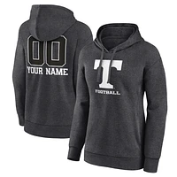 Women's Charcoal Tennessee Volunteers Personalized Name & Number Monochrome Pullover Hoodie