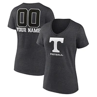 Women's Charcoal Tennessee Volunteers Personalized Name & Number Monochrome V-Neck T-Shirt