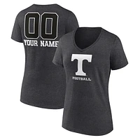 Women's Charcoal Tennessee Volunteers Personalized Name & Number Monochrome V-Neck T-Shirt