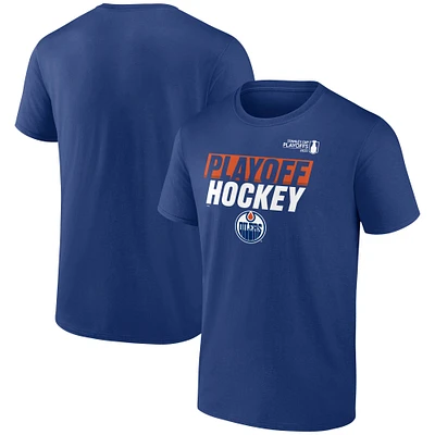 Men's Royal Edmonton Oilers 2025 Stanley Cup Playoffs Breakout T-Shirt