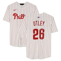 Chase Utley Philadelphia Phillies Autographed White Nike Limited Jersey with "2008 WS Champs" Inscription