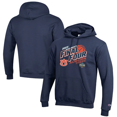 Men's Champion Navy Auburn Tigers 2025 NCAA Basketball Tournament March Madness Final Four Powerblend Pullover Hoodie