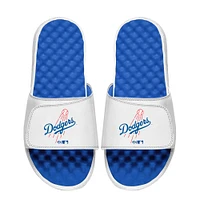 Youth ISlide White Los Angeles Dodgers Primary Logo Slide Sandals