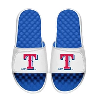 Youth ISlide White Texas Rangers Primary Logo Slide Sandals
