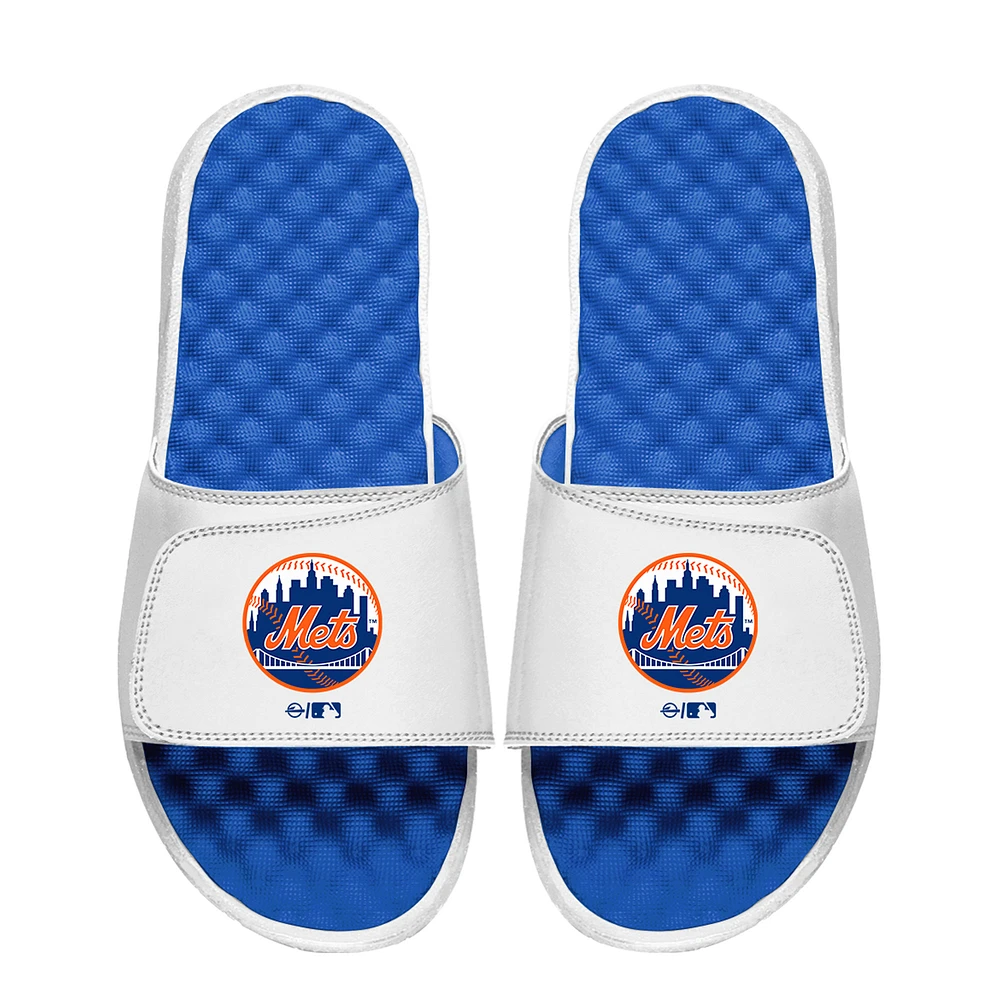 Unisex ISlide White New York Mets Primary Logo Slide Sandals