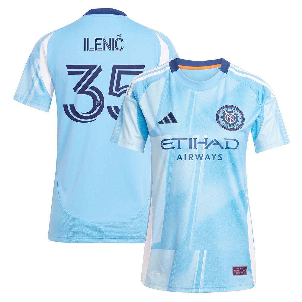 Women's adidas Mitja Ilenič Light Blue New York City FC 2025 The Excelsior Kit Replica Player Jersey