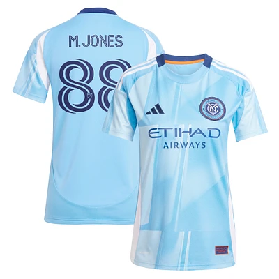 Women's adidas Malachi Jones Light Blue New York City FC 2025 The Excelsior Kit Replica Player Jersey