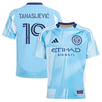 Youth adidas Strahinja Tanasijević Light Blue New York City FC 2025 The Excelsior Kit Replica Player Jersey