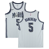 Paolo Banchero Orlando Magic Autographed Silver Nike 2024-25 City Edition Swingman Jersey