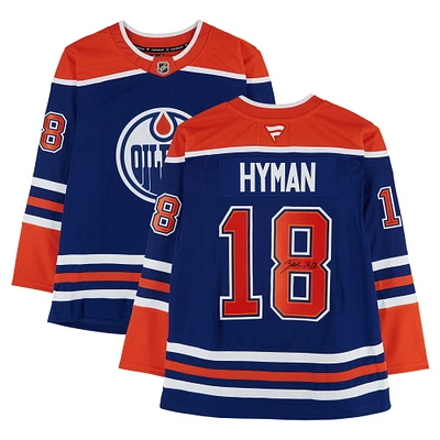 Zach Hyman Edmonton Oilers Autographed Royal Fanatics Premium Jersey