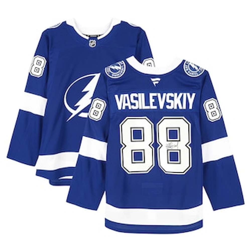Andrei Vasilevskiy Tampa Bay Lightning Autographed Blue Fanatics Premium Jersey