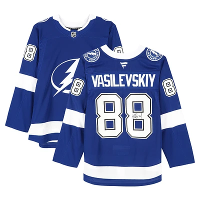 Andrei Vasilevskiy Tampa Bay Lightning Autographed Blue Fanatics Premium Jersey