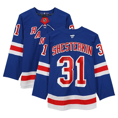 Igor Shesterkin New York Rangers Autographed Fanatics Premium Jersey