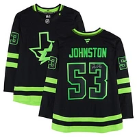 Wyatt Johnston Dallas Stars Autographed Black Alternate Fanatics Premium Jersey