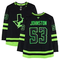 Wyatt Johnston Dallas Stars Autographed Black Alternate Fanatics Premium Jersey