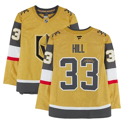 Adin Hill Vegas Golden Knights Autographed Gold Fanatics Premium Jersey
