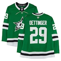 Jake Oettinger Dallas Stars Autographed Kelly Green Fanatics Premium Jersey