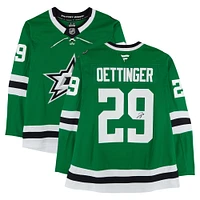 Jake Oettinger Dallas Stars Autographed Kelly Green Fanatics Premium Jersey