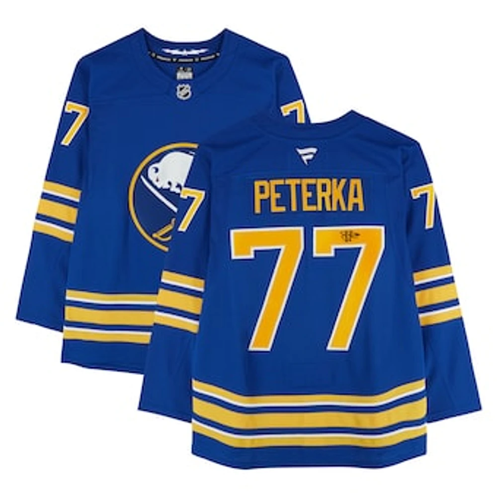 JJ Peterka Buffalo Sabres Autographed Royal Fanatics Premium Jersey