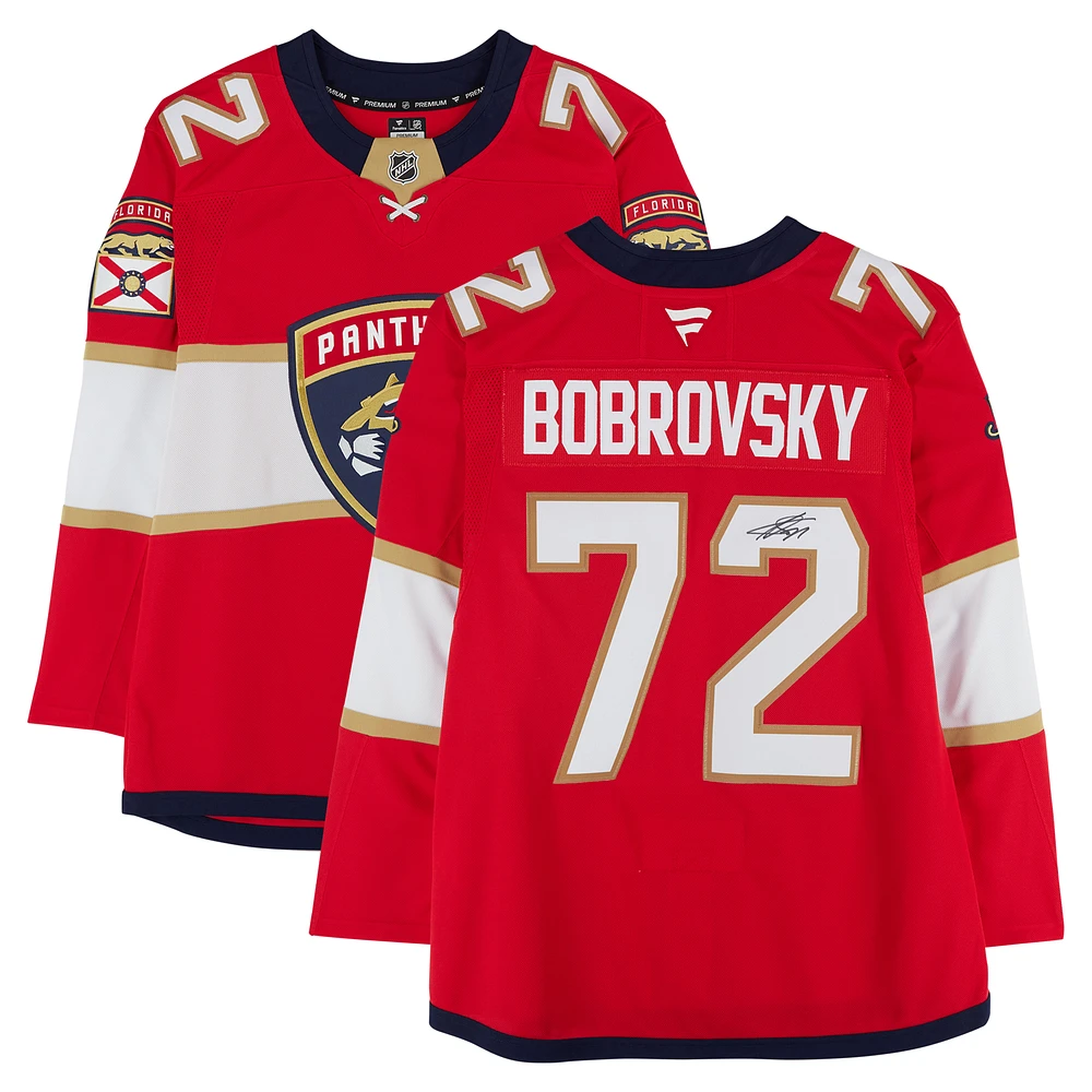Sergei Bobrovsky Florida Panthers Autographed Red Fanatics Premium Jersey