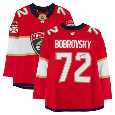 Sergei Bobrovsky Florida Panthers Autographed Red Fanatics Premium Jersey
