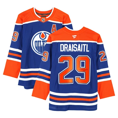 Leon Draisaitl Edmonton Oilers Autographed Royal Fanatics Premium Jersey