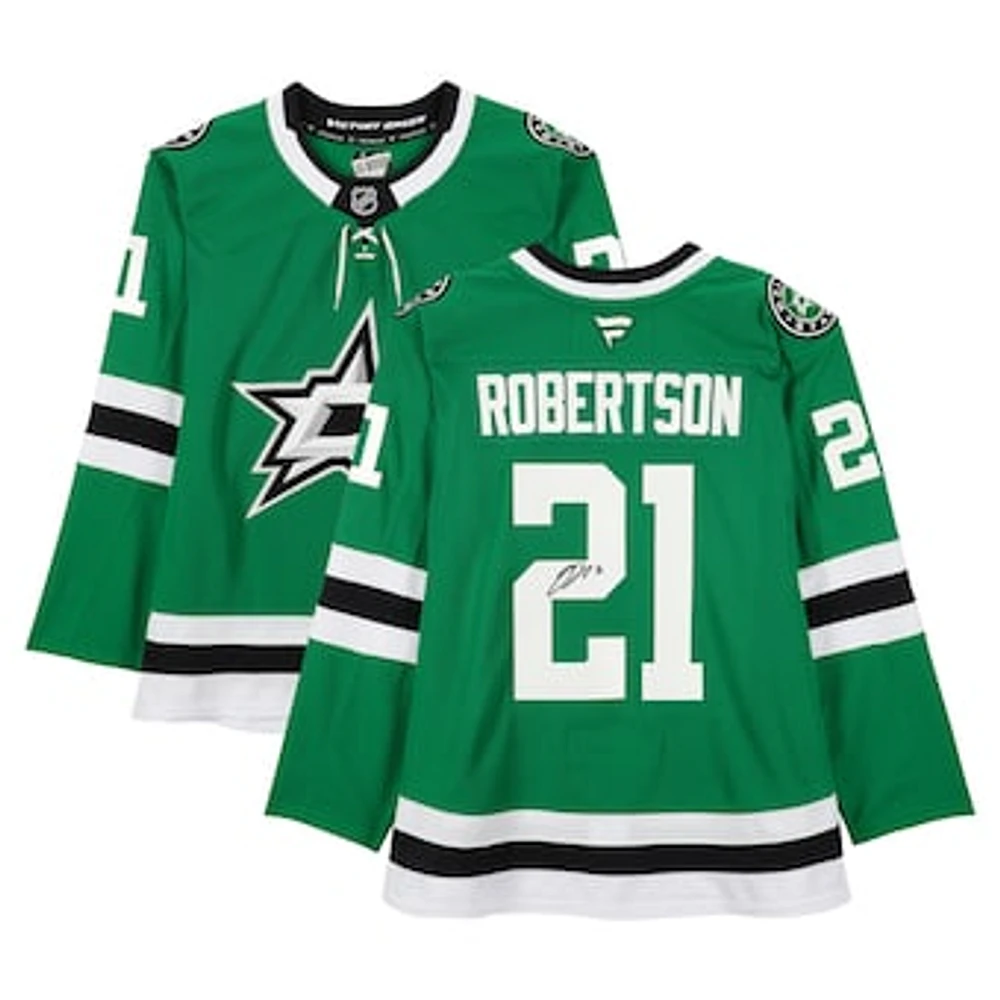 Jason Robertson Dallas Stars Autographed Kelly Green Fanatics Premium Jersey