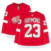 Lucas Raymond Detroit Red Wings Autographed Red Fanatics Premium Jersey