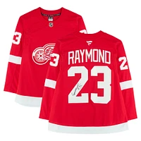 Lucas Raymond Detroit Red Wings Autographed Red Fanatics Premium Jersey