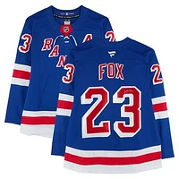 Adam Fox New York Rangers Autographed Blue Fanatics Premium Jersey