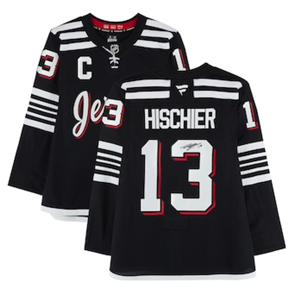 Nico Hischier New Jersey Devils Autographed Black Alternate Fanatics Premium Jersey
