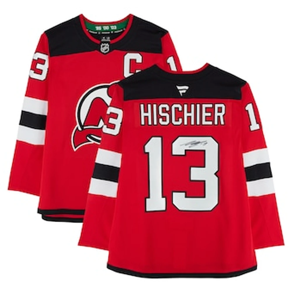 Nico Hischier New Jersey Devils Autographed Fanatics Premium Jersey