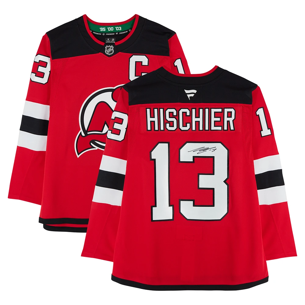 Nico Hischier New Jersey Devils Autographed Fanatics Premium Jersey