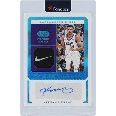 Keegan Murray Sacramento Kings Autographed 2023-24 Panini Crown Royale Super Prime Kings Court Nike Logo Relic #KCJ-MUR #1/1 Card