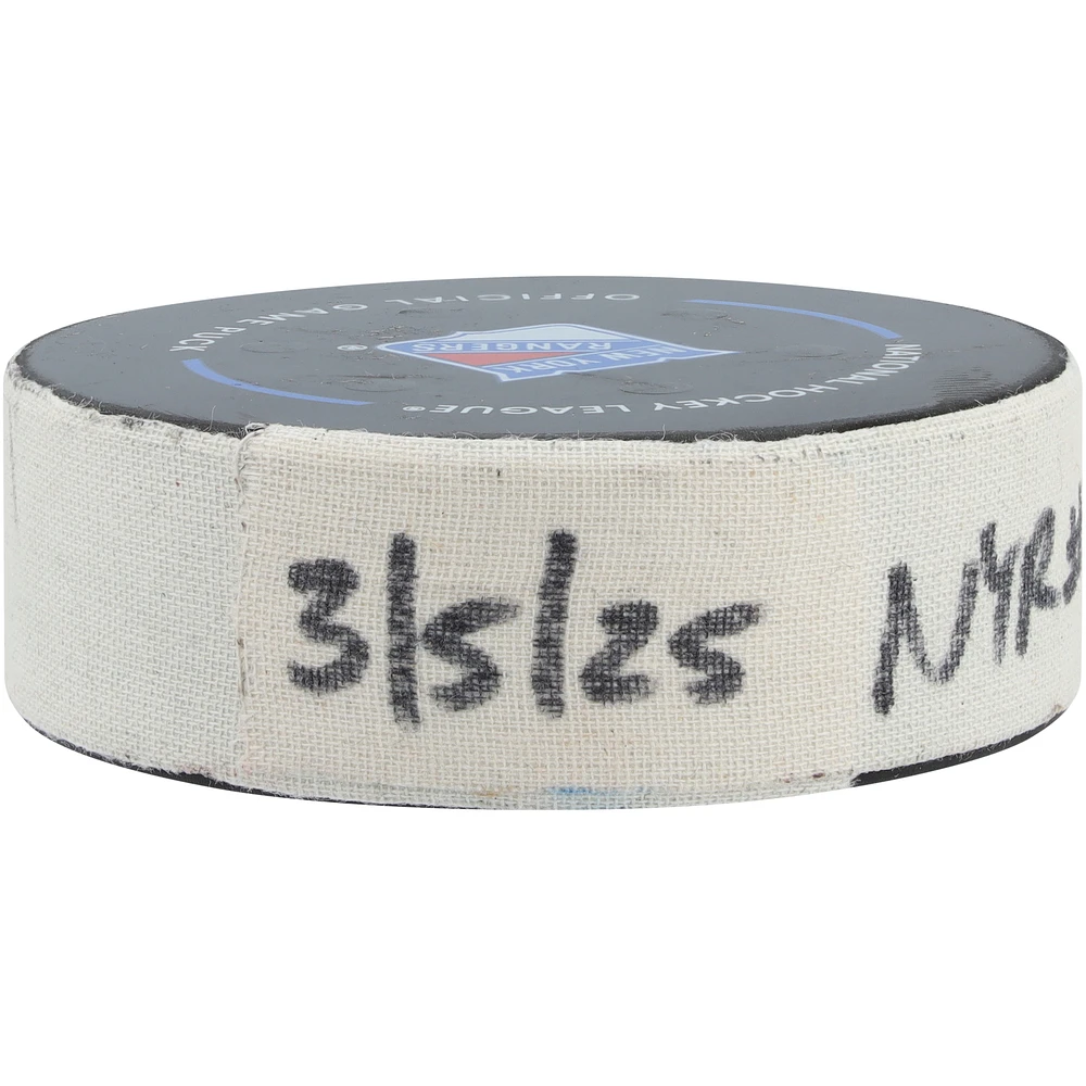 Artemi Panarin New York Rangers Game-Used Goal Puck vs. Washington Capitals on March 5, 2025