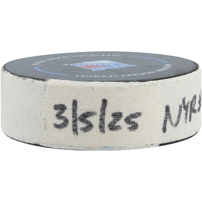Artemi Panarin New York Rangers Game-Used Goal Puck vs. Washington Capitals on March 5, 2025