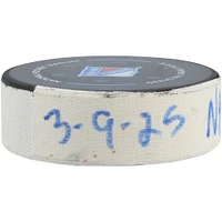 Chris Kreider New York Rangers Game-Used Goal Puck vs. Columbus Blue Jackets on March 9, 2025