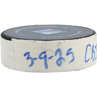 Mathieu Olivier Columbus Blue Jackets Game-Used Goal Puck vs. New York Rangers on March 9, 2025