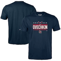 Youth Levelwear Alexander Ovechkin Navy Washington Capitals NHL All-Time Leading Goal Scorer Milestone Stars Name & Number Little Richmond T-Shirt
