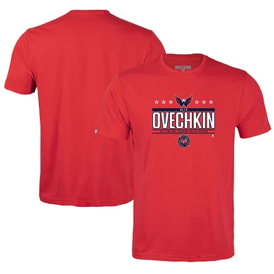 Youth Levelwear Alexander Ovechkin Washington Capitals NHL All-Time Leading Goal Scorer Milestone Stars Name & Number Little Richmond T-Shirt