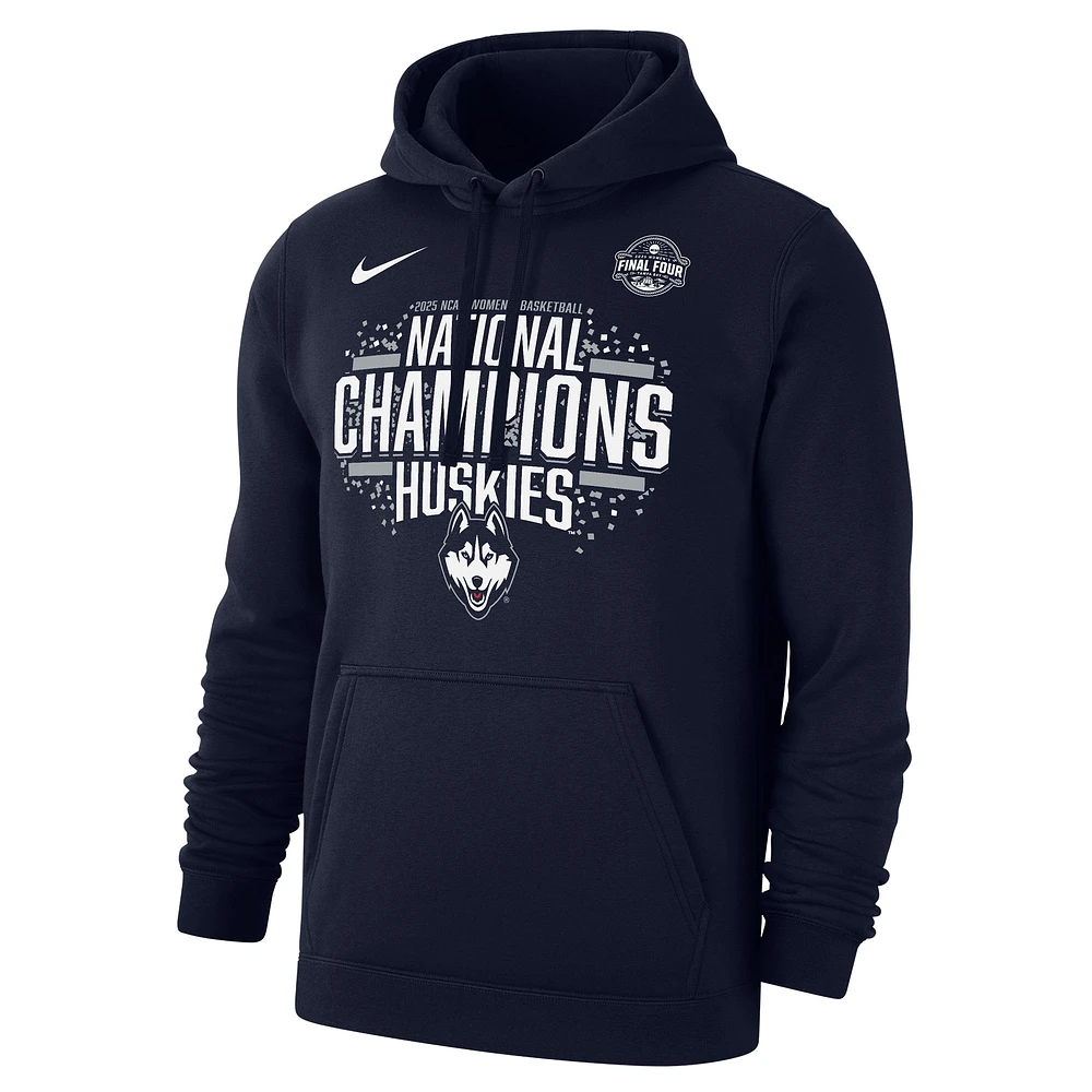 Men's Nike Navy UConn Huskies 2025 NCAA Women's Basketball National Champions Locker Room Pullover Hoodie