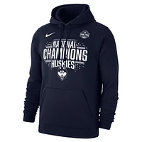 Men's Nike Navy UConn Huskies 2025 NCAA Women's Basketball National Champions Locker Room Pullover Hoodie