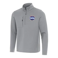 Men's Antigua  Gray Florida Gators 2025 NCAA Basketball National Champions Insider Quarter-Zip Pullover