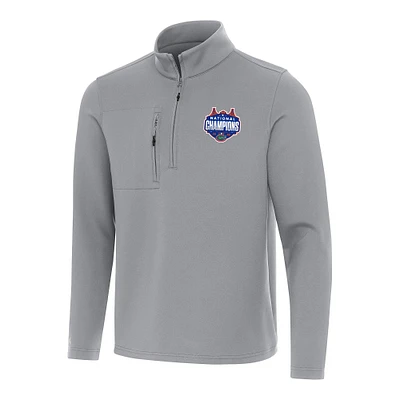 Men's Antigua  Gray Florida Gators 2025 NCAA Basketball National Champions Insider Quarter-Zip Pullover